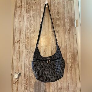 Baggallini crossbody bag black / white travel bag purse